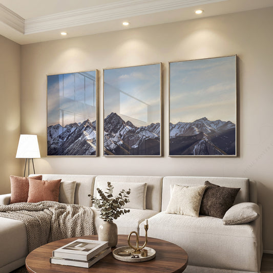 Mountain Panorama Set of 3 Prints – Nordic Landscape Wall Art Decor – 14-01 — artwork preview 7