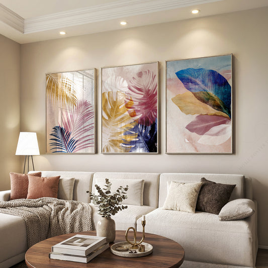 Tropical Botanical Set of 3 Art Prints – Modern Boho Wall Decor – 19-01 — artwork preview 7