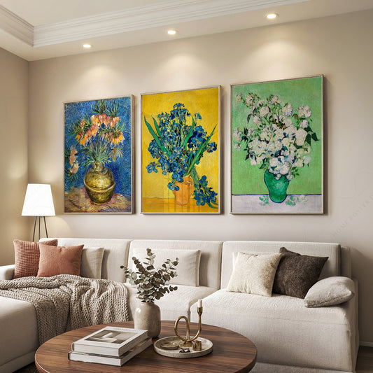 Vincent Van Gogh Flowers Set of 3 Prints – Classic Floral Wall Art – 07-01 — artwork preview 7