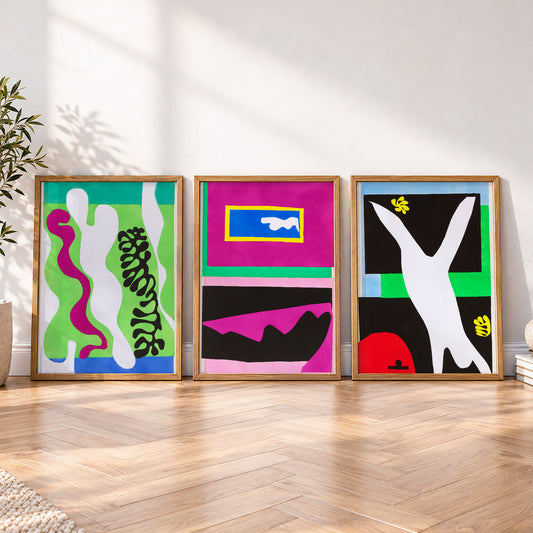 Henri Matisse Gallery Wall Set of 3 – Modern Cut-Out Art Prints – 01-15 — artwork preview 4