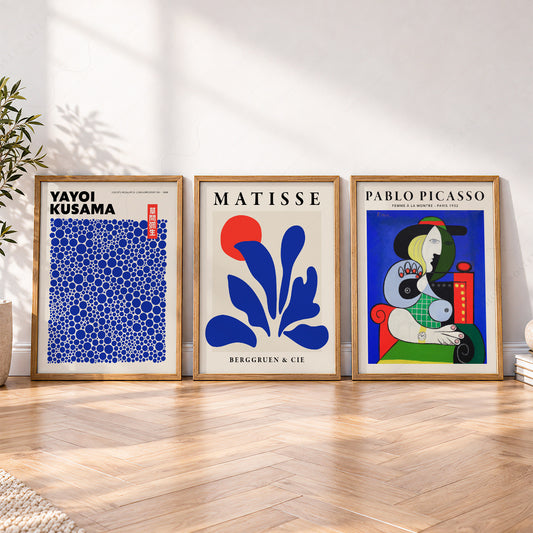 Henri Matisse, Yayoi Kusama, Pablo Picasso Set of 3 Art Prints – Modern Gallery Wall Posters – 0-32 — artwork preview 4