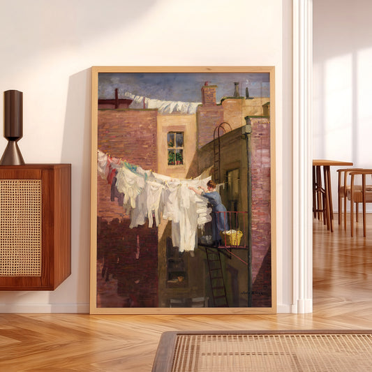 John Sloan A Woman's Work Art Print – Vintage New York City Wall Decor — artwork preview 5