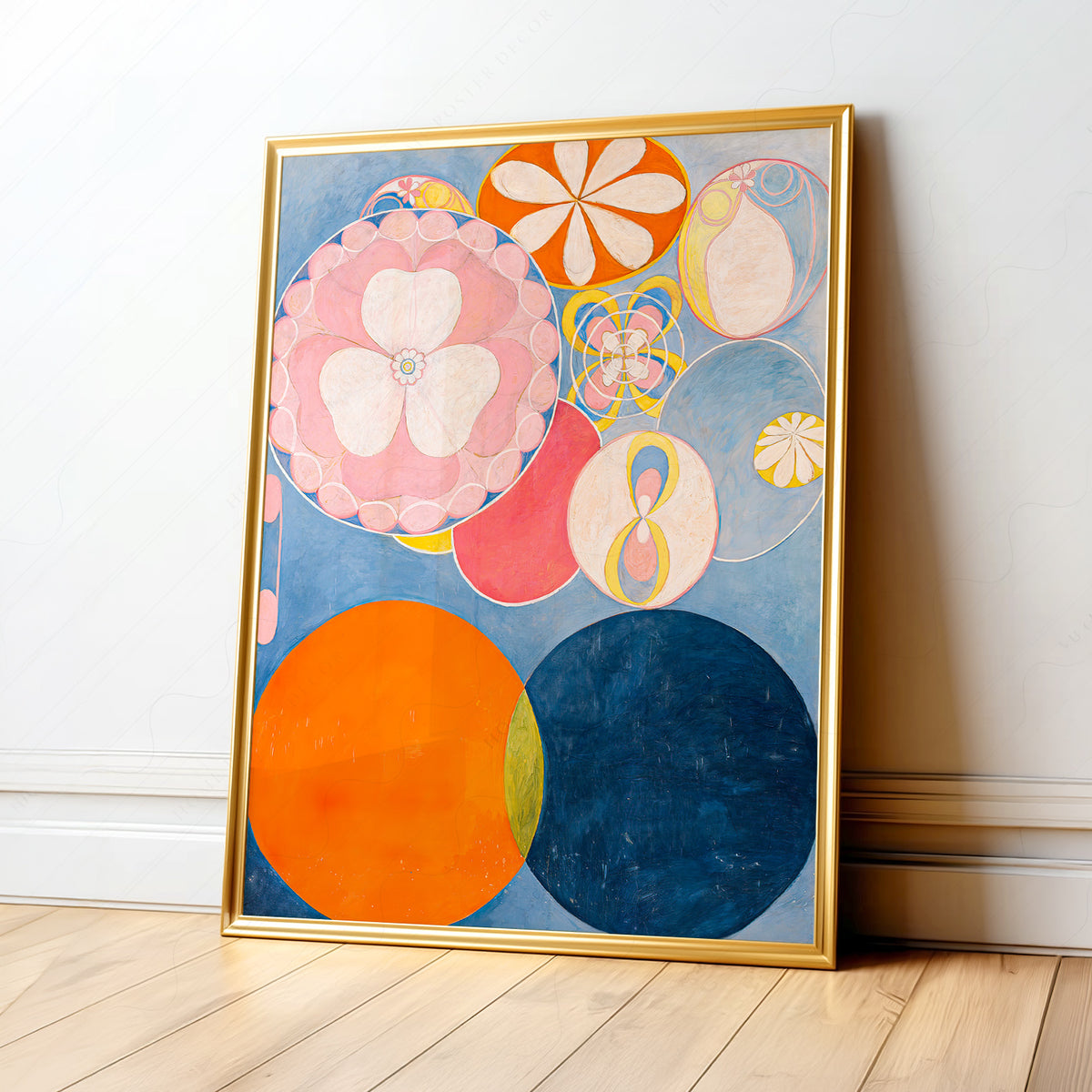 Hilma af Klint Colourful Circles and Floral Forms Art Print — artwork preview 1