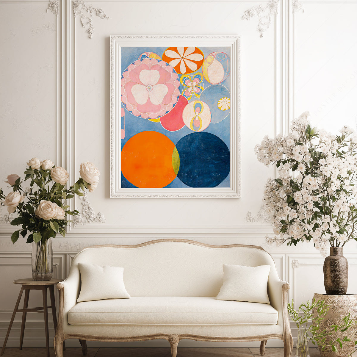 Hilma af Klint Colourful Circles and Floral Forms Art Print — artwork preview 17