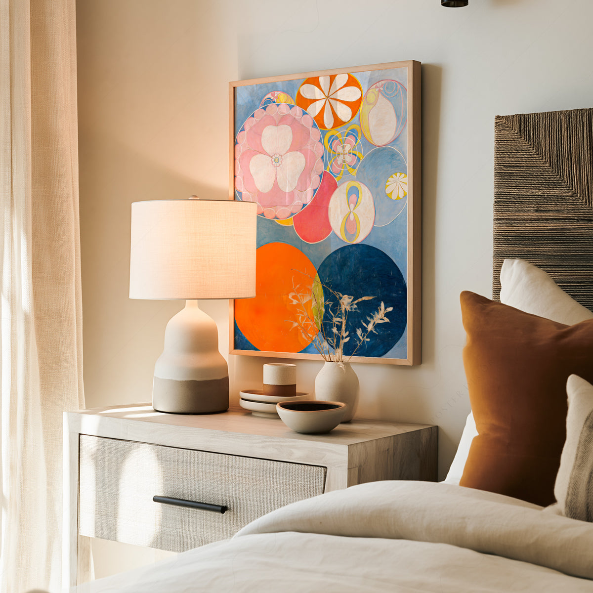 Hilma af Klint Colourful Circles and Floral Forms Art Print — artwork preview 19