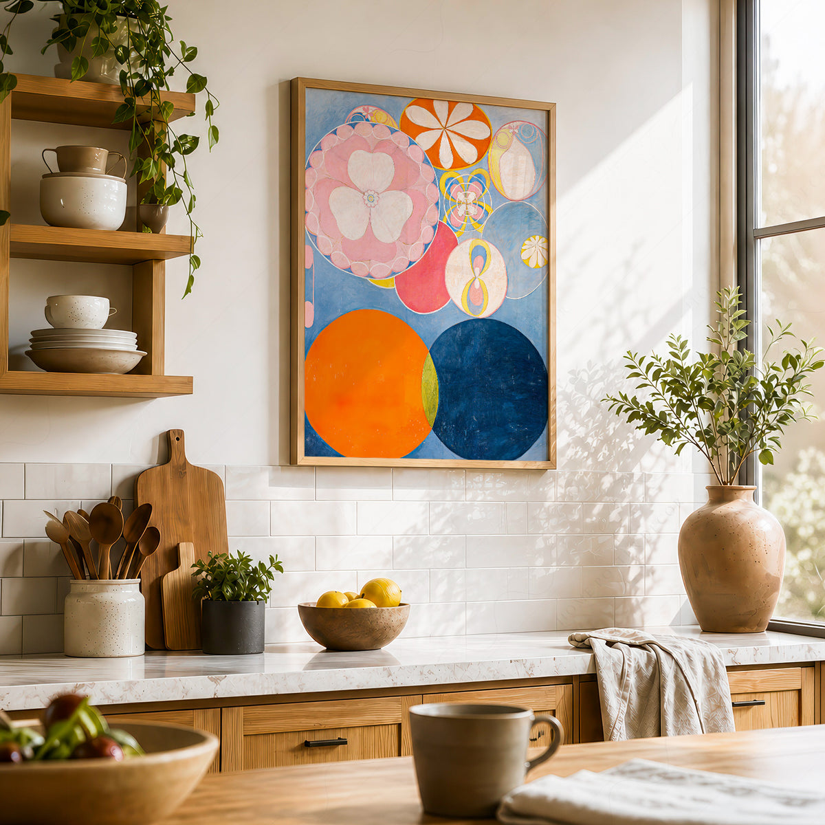 Hilma af Klint Colourful Circles and Floral Forms Art Print — artwork preview 23
