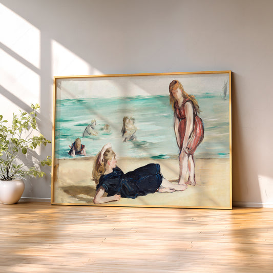 Edouard Manet On the Beach Art Print – Classic Coastal Wall Decor — artwork preview 2