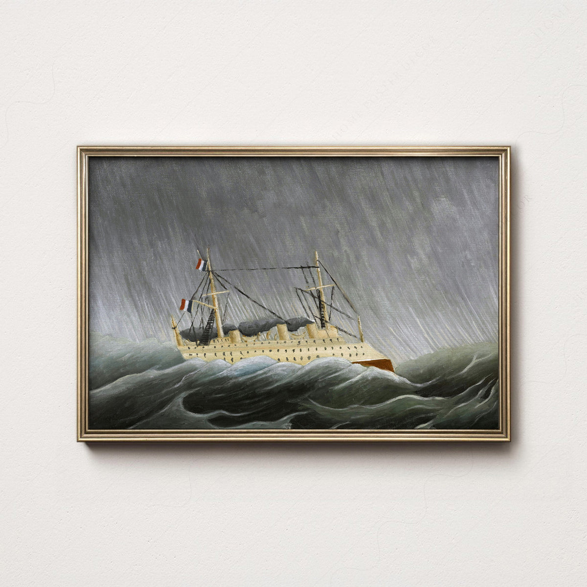 Henri Rousseau Ship in a Storm Art Print — artwork preview 7