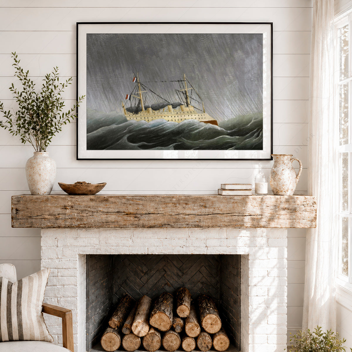 Henri Rousseau Ship in a Storm Art Print — artwork preview 18
