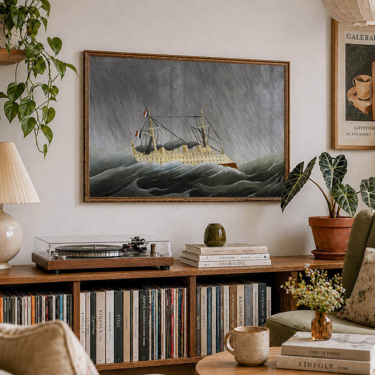 Henri Rousseau Ship in a Storm Art Print — artwork preview 19
