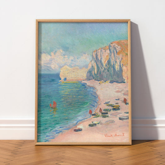 Claude Monet - Étretat Beach and Falaise d'Amont — artwork preview 2