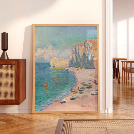 Claude Monet - Étretat Beach and Falaise d'Amont — artwork preview 5