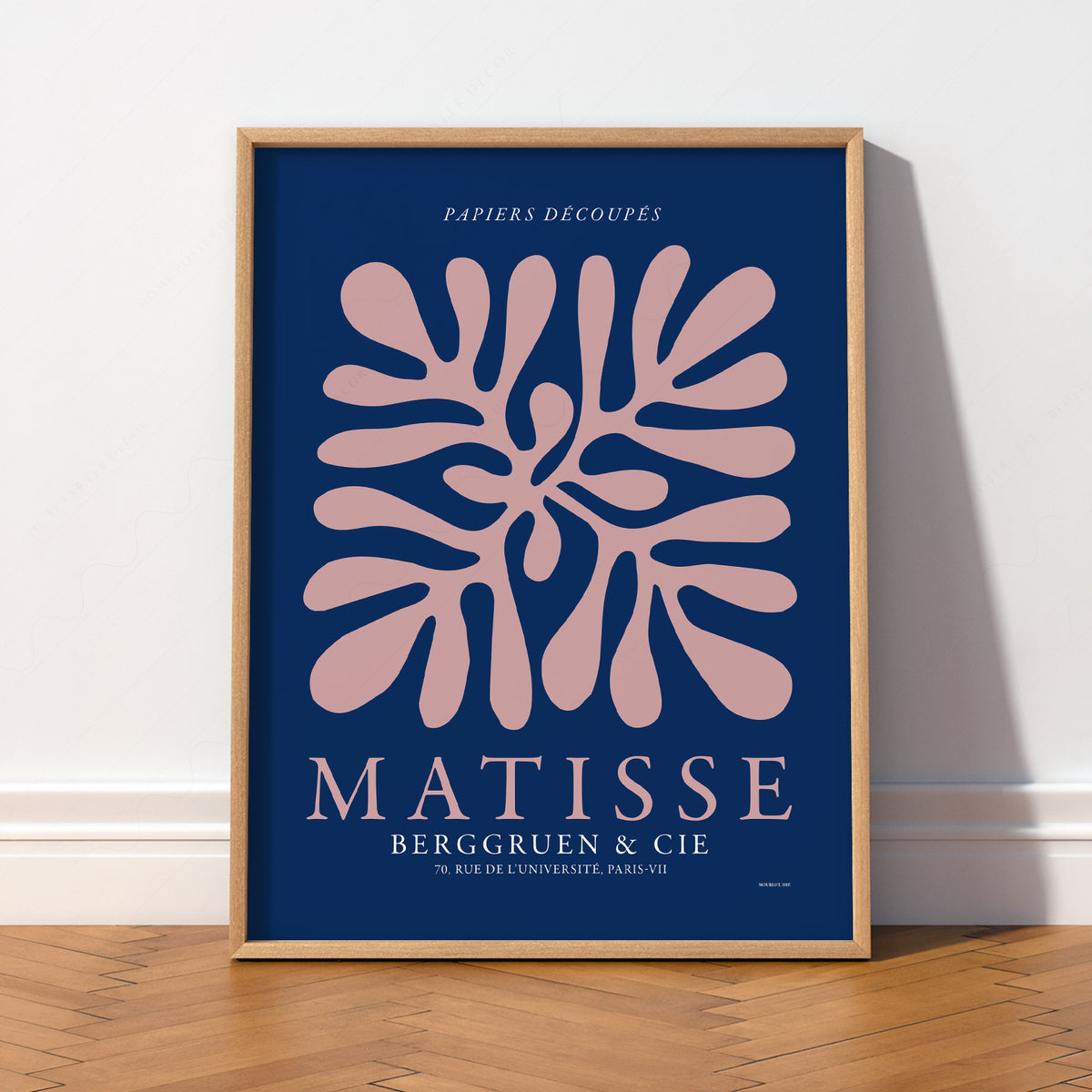 Henri Matisse Papiers Découpés Exhibition Poster – Navy Blue Wall Art — artwork preview 2