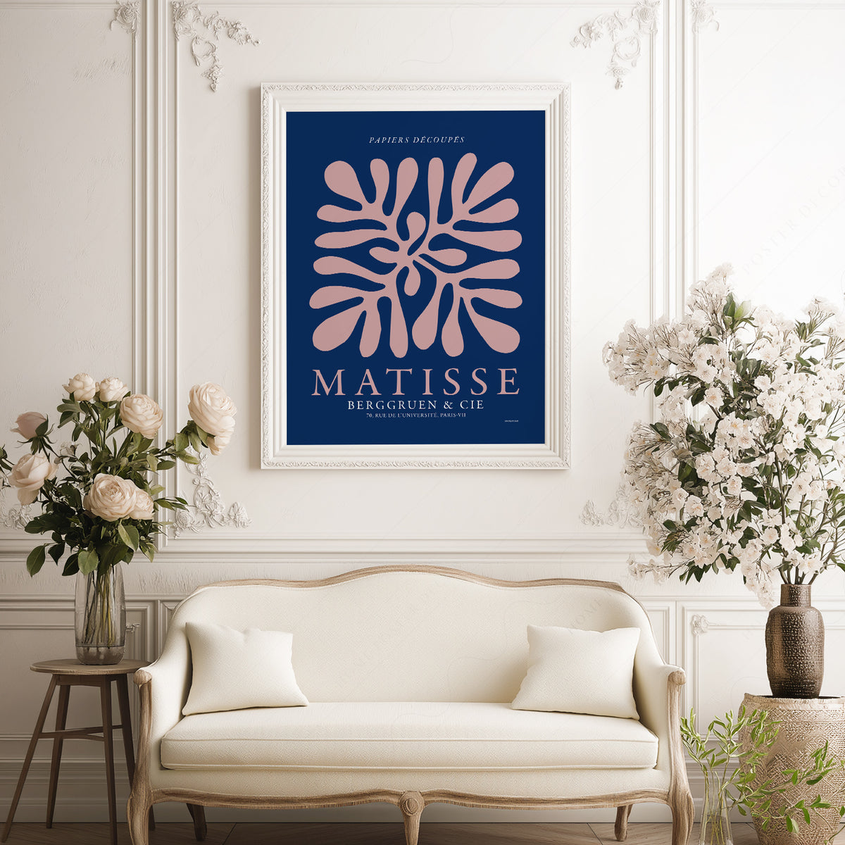 Henri Matisse Papiers Découpés Exhibition Poster – Navy Blue Wall Art — artwork preview 17