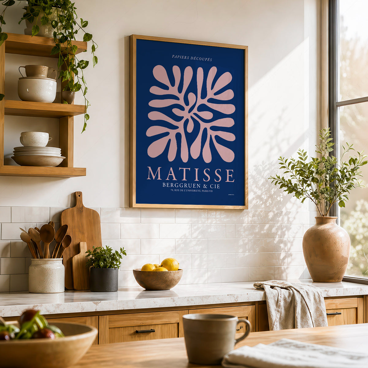 Henri Matisse Papiers Découpés Exhibition Poster – Navy Blue Wall Art — artwork preview 23