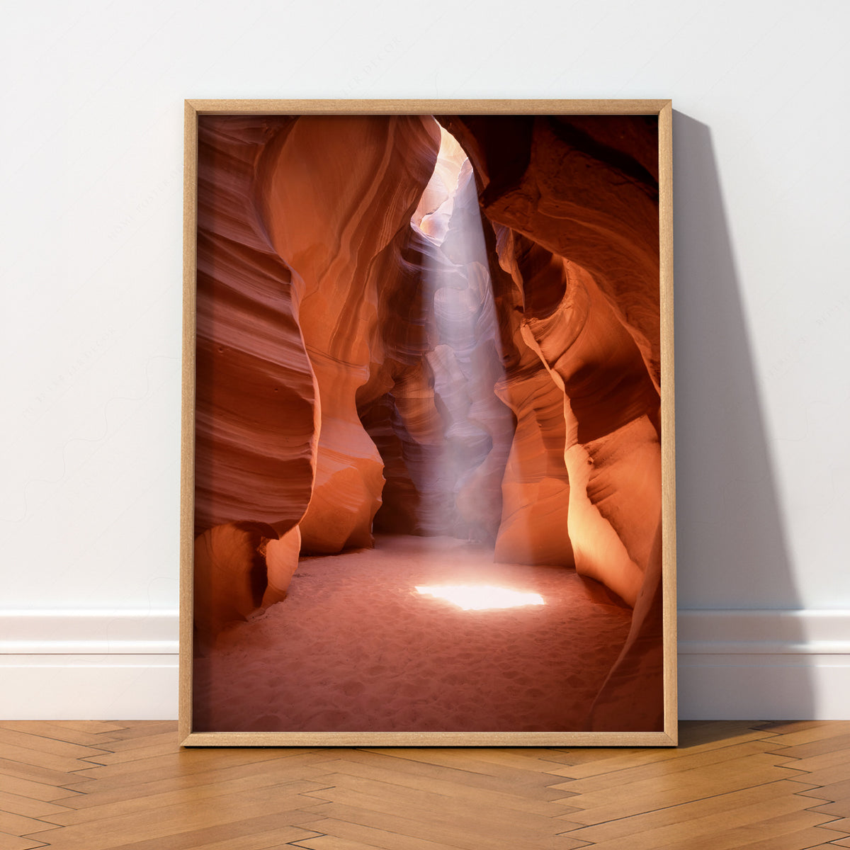 Sunlit Slot Canyon Photography Print – 41-08 — artwork preview 2