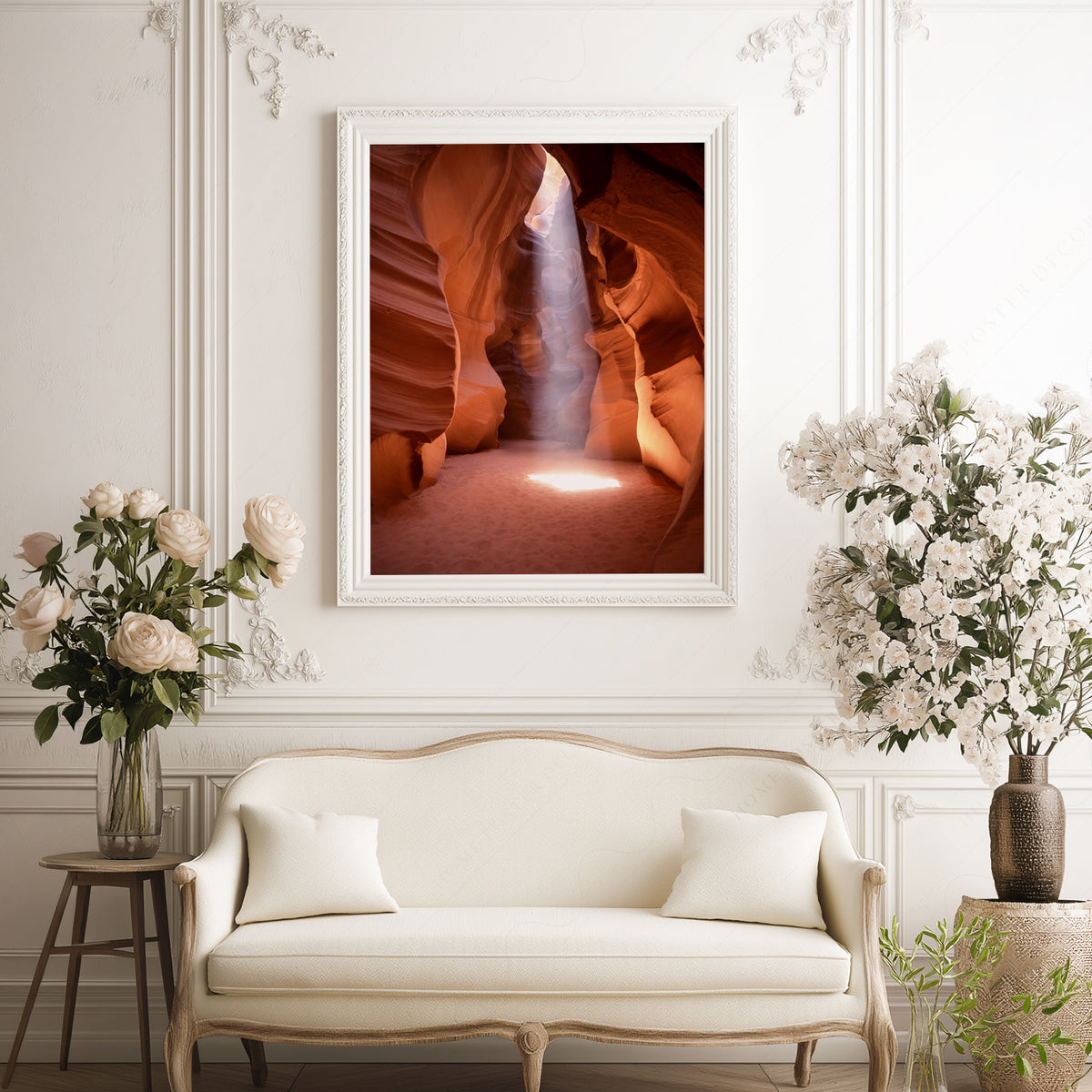 Sunlit Slot Canyon Photography Print – 41-08 — artwork preview 17