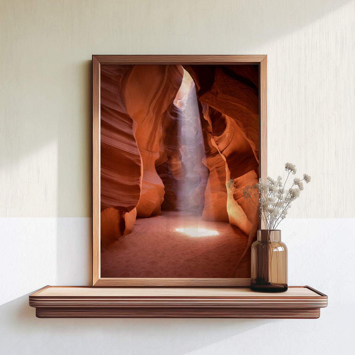Sunlit Slot Canyon Photography Print – 41-08 — artwork preview 18