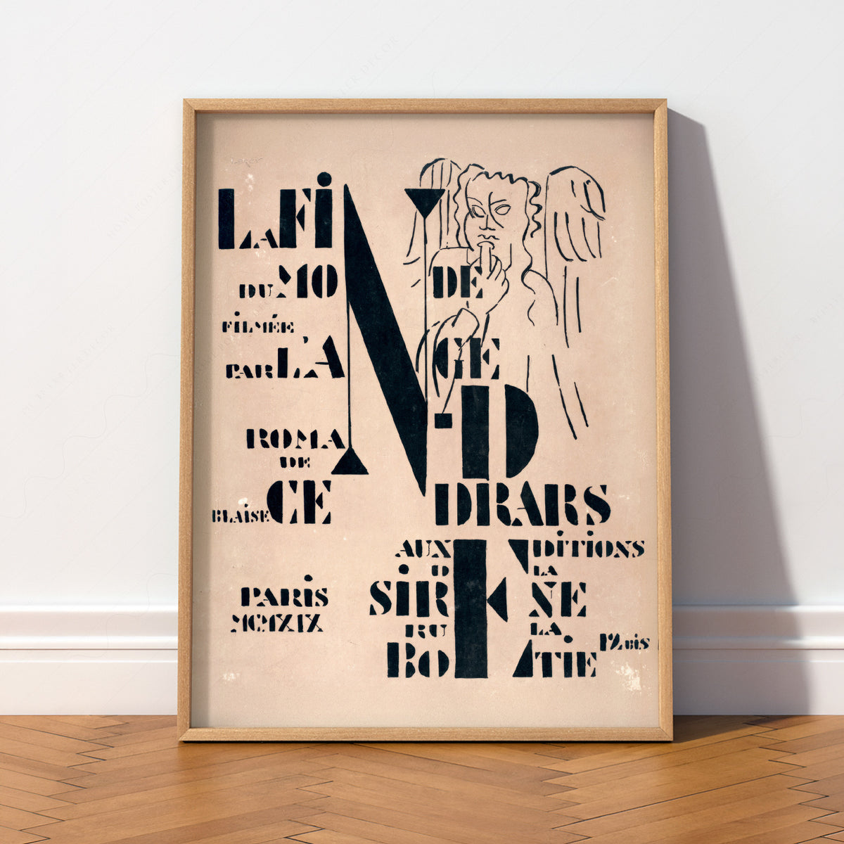 Fernand Leger Decorative Typography Composition Art Print — artwork preview 2