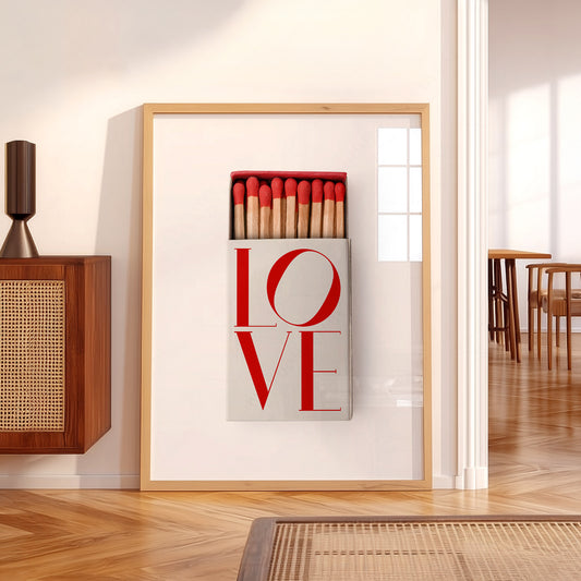 Love Matchbox Art Print – Vintage Typography Poster Wall Decor — artwork preview 5