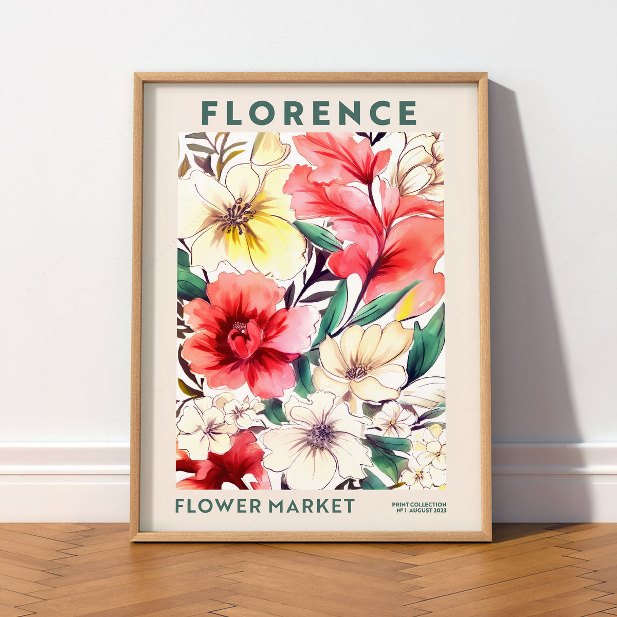 Florence Flower Market Art Print — artwork preview 2