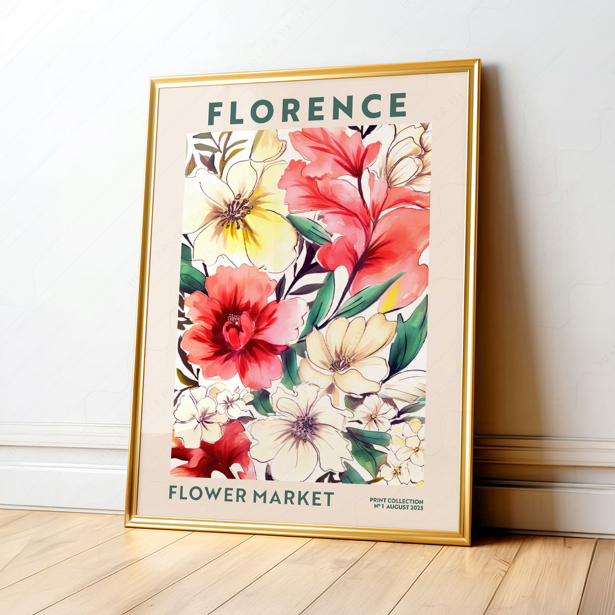 Florence Flower Market Art Print — artwork preview 1