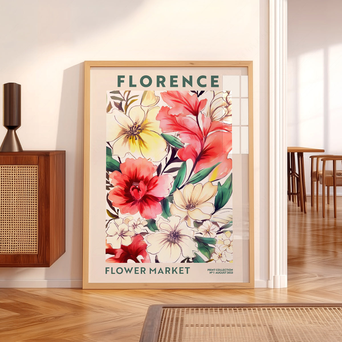 Florence Flower Market Art Print — artwork preview 5