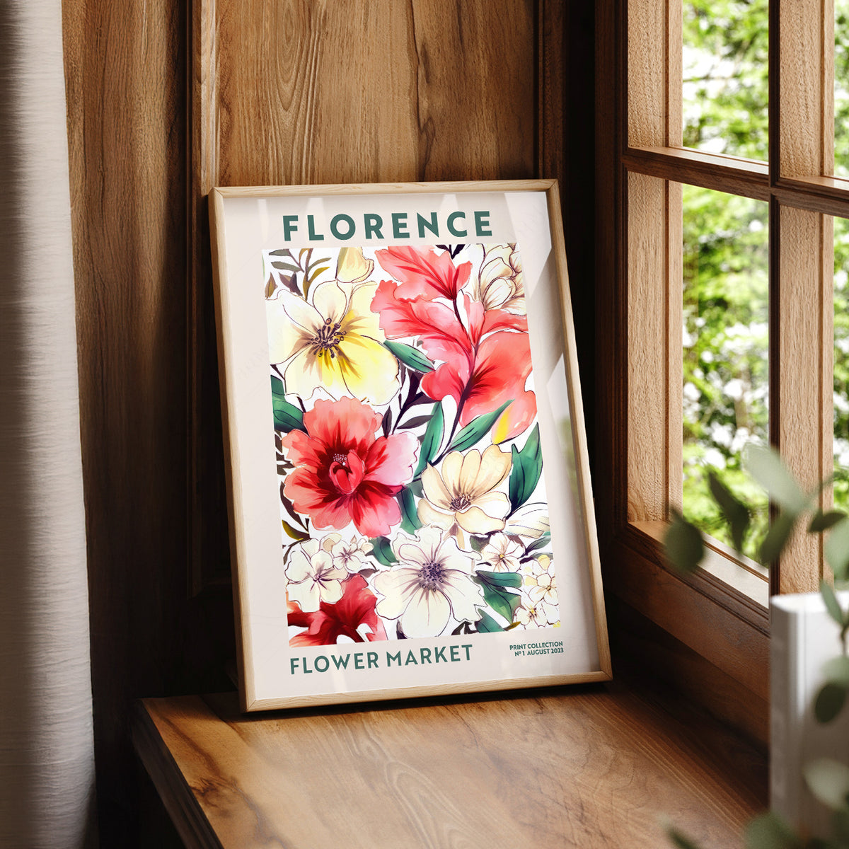 Florence Flower Market Art Print — artwork preview 7