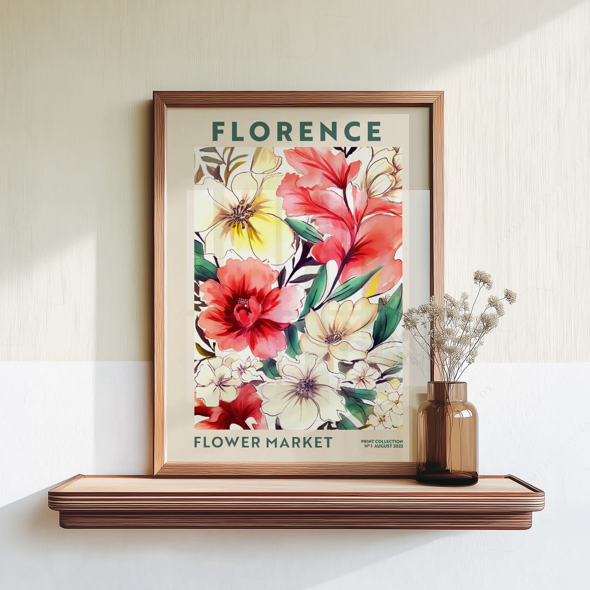 Florence Flower Market Art Print — artwork preview 18