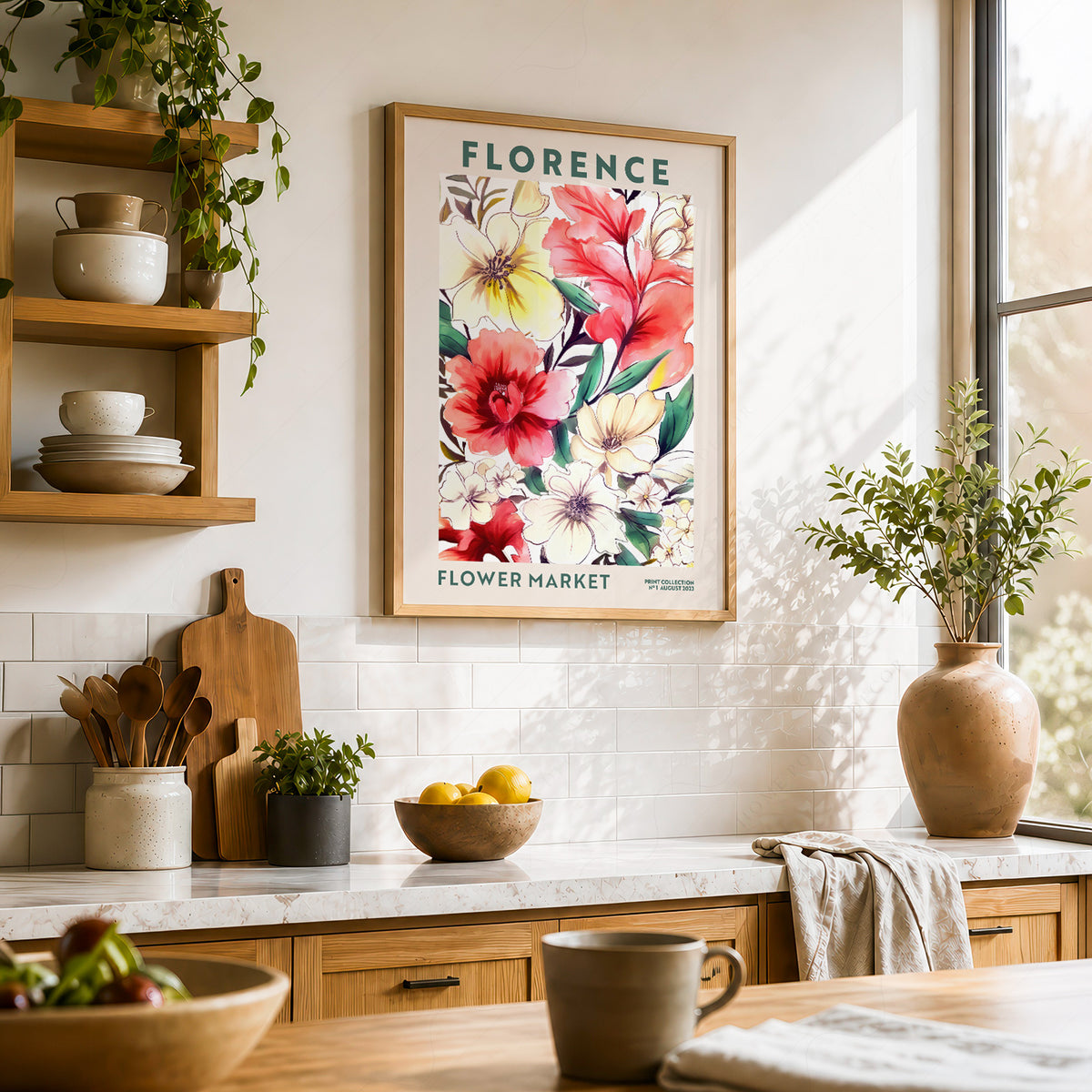 Florence Flower Market Art Print — artwork preview 23