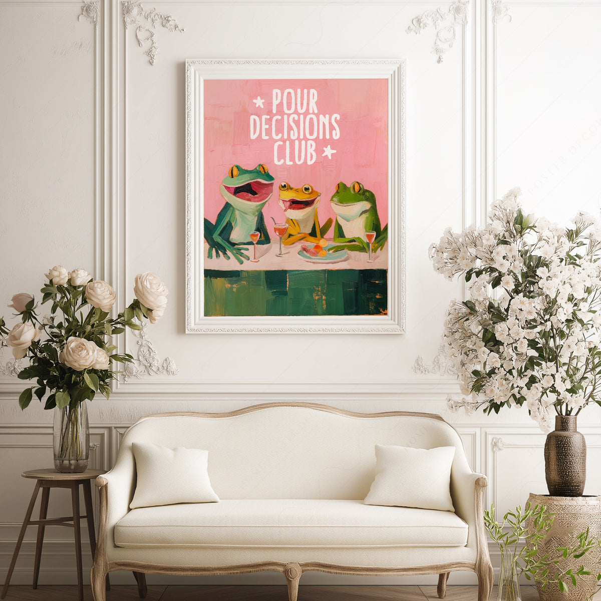 Pour Decisions Club Frog Print – Funny Bar Wall Art – 64-19 — artwork preview 17