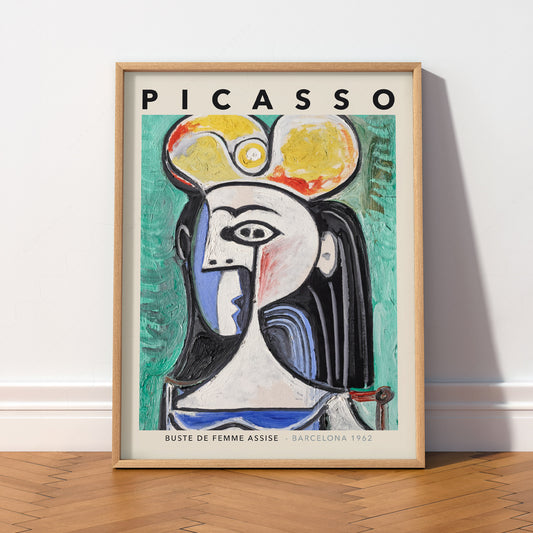 Pablo Picasso Buste de Femme Assise Art Print – Cubist Wall Decor — artwork preview 2