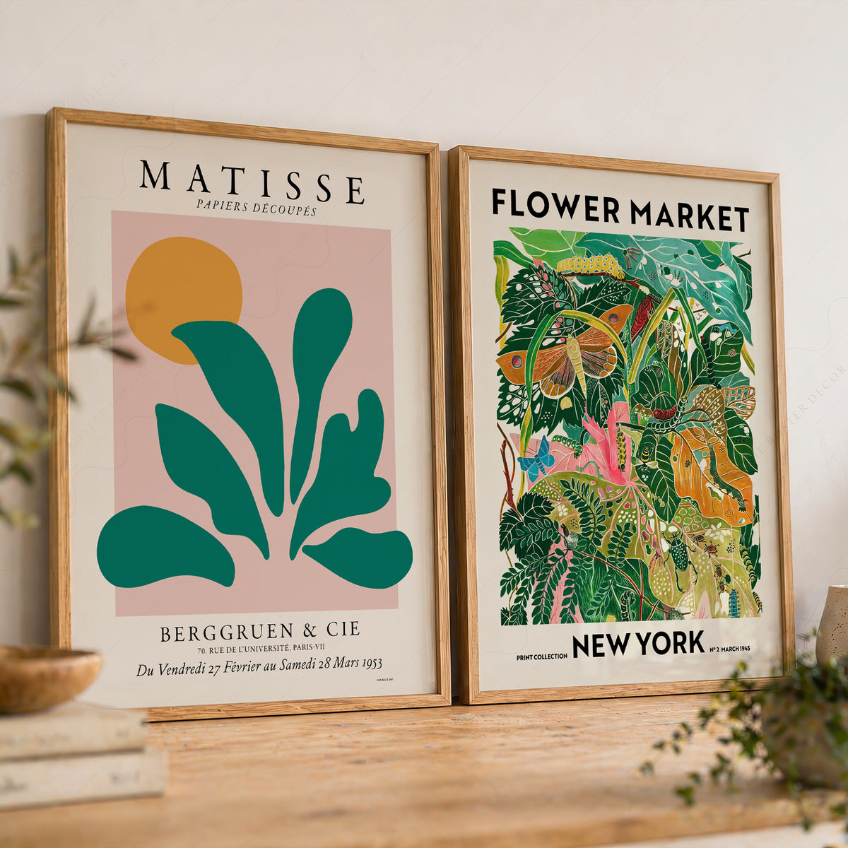 Green Matisse and Flower Market Pair – Set of 2 Art Prints — artwork preview 8