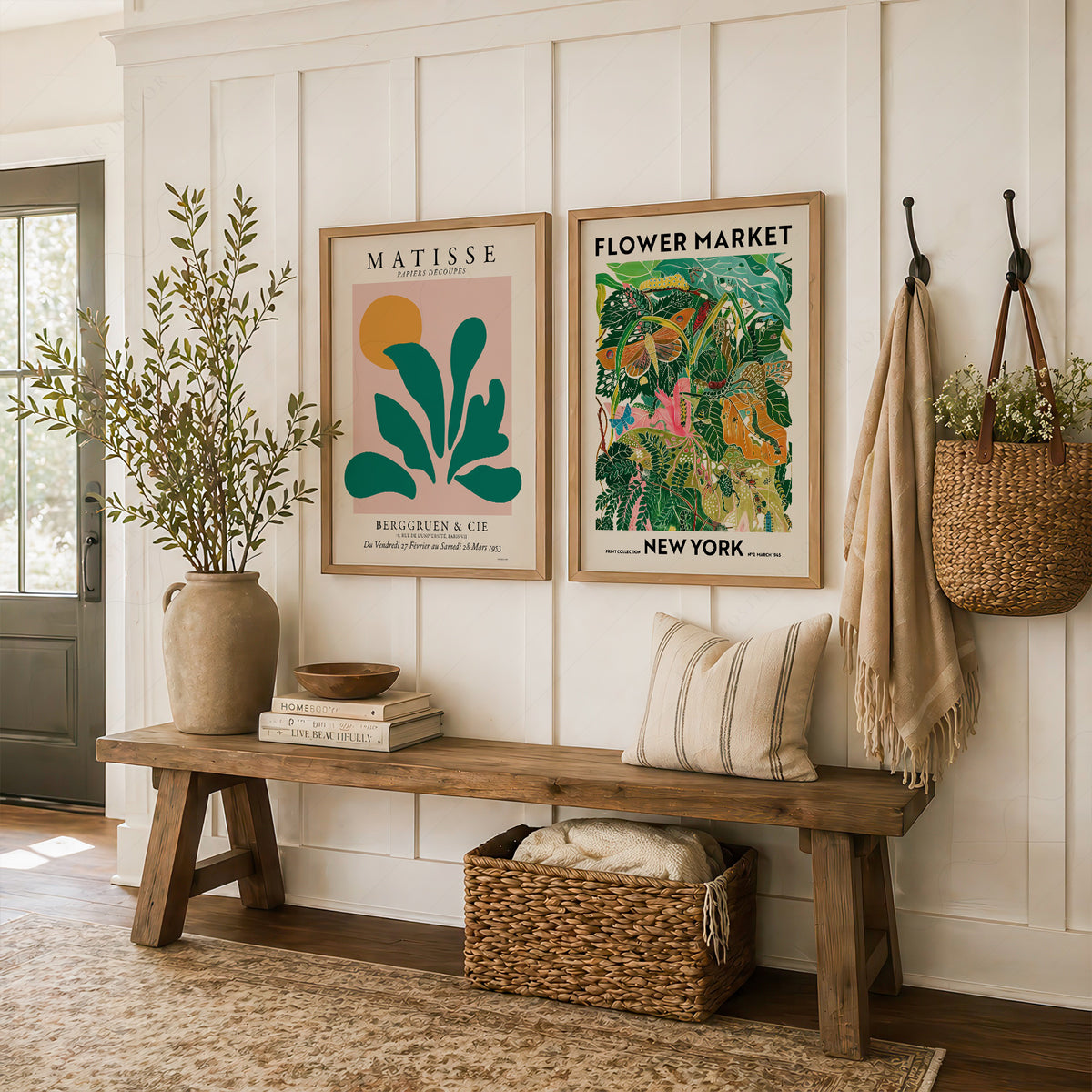 Green Matisse and Flower Market Pair – Set of 2 Art Prints — artwork preview 16