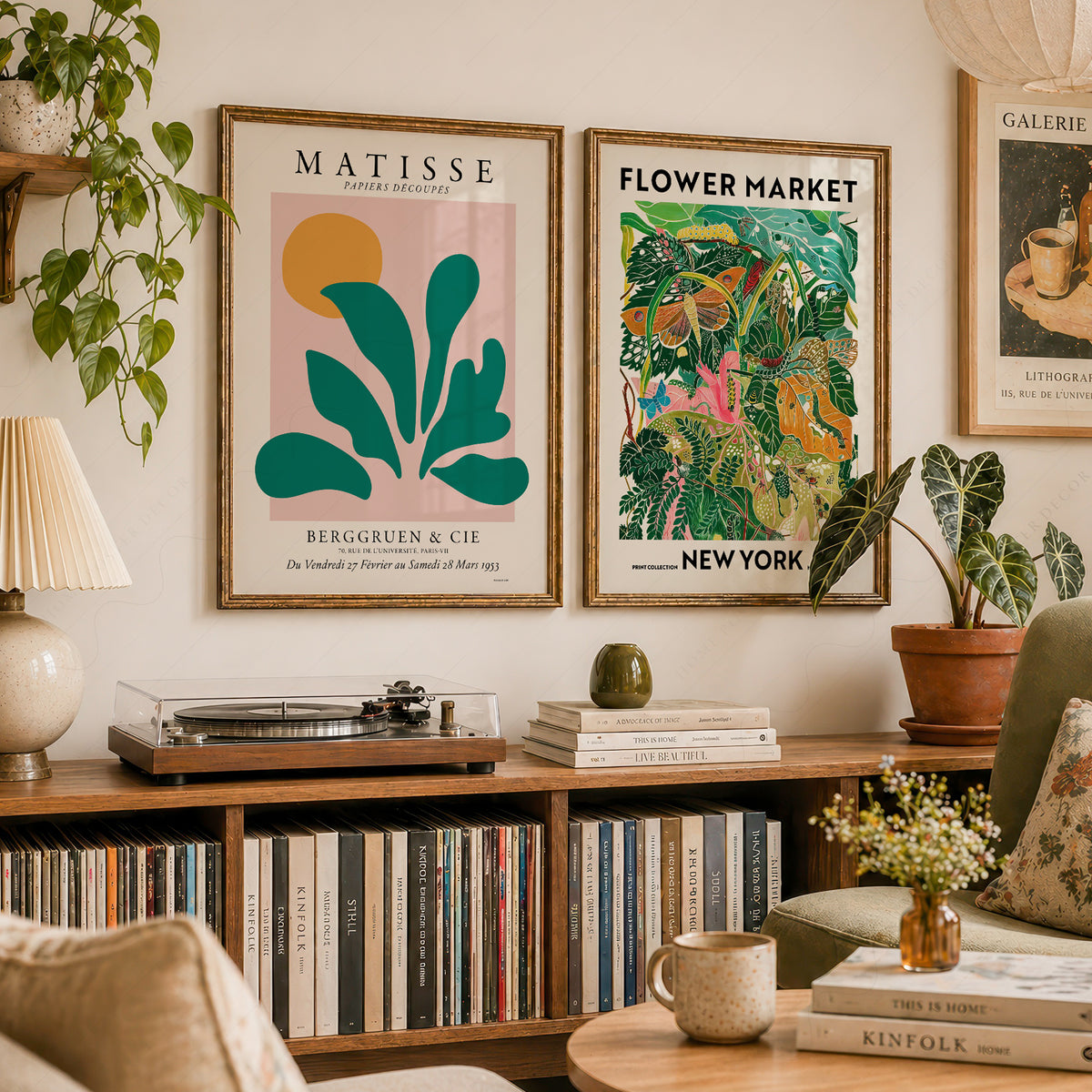 Green Matisse and Flower Market Pair – Set of 2 Art Prints — artwork preview 23