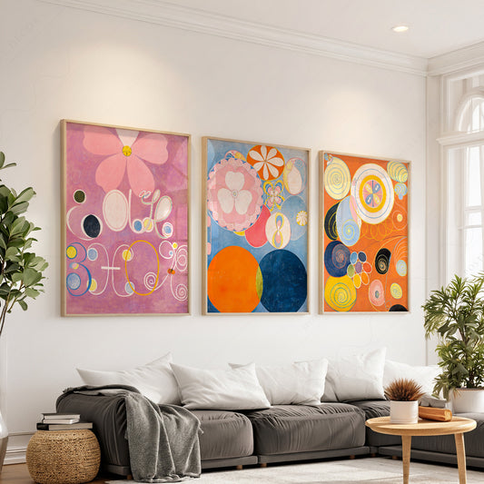 Hilma af Klint The Ten Largest Print Set of 3 – Abstract Wall Art — artwork preview 1