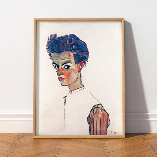 Egon Schiele Self-Portrait Art Print – Expressionist Wall Art Poster — artwork preview 2