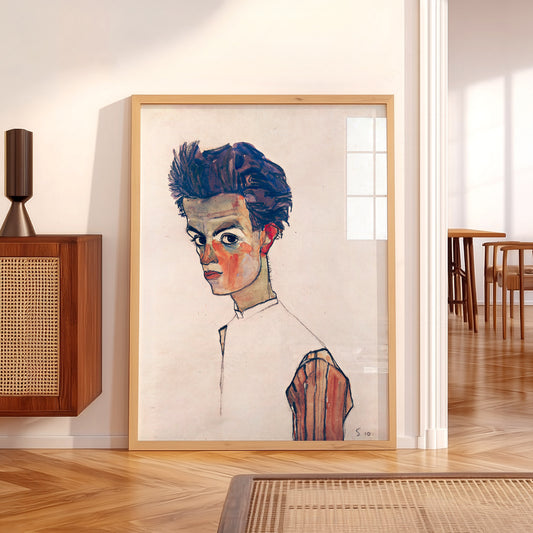 Egon Schiele Self-Portrait Art Print – Expressionist Wall Art Poster — artwork preview 5