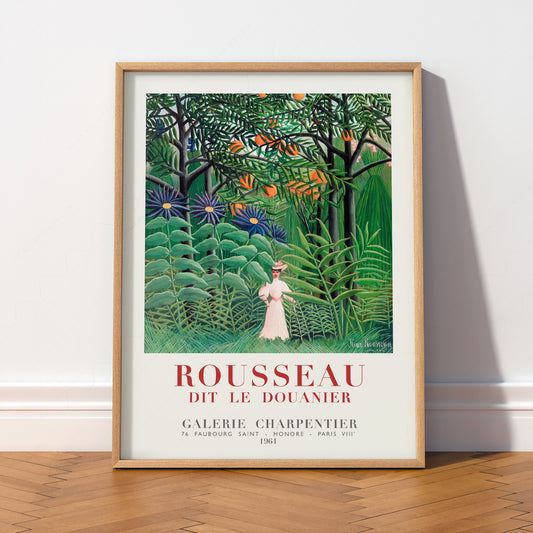 Henri Rousseau Woman Walking in an Exotic Forest Print – Jungle Wall Art — artwork preview 2