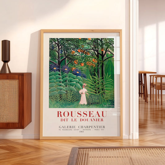 Henri Rousseau Woman Walking in an Exotic Forest Print – Jungle Wall Art — artwork preview 5