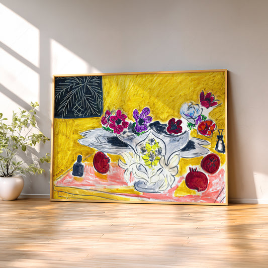 Henri Matisse Anemones and Grenades Art Print – Vibrant Still Life Poster — artwork preview 2