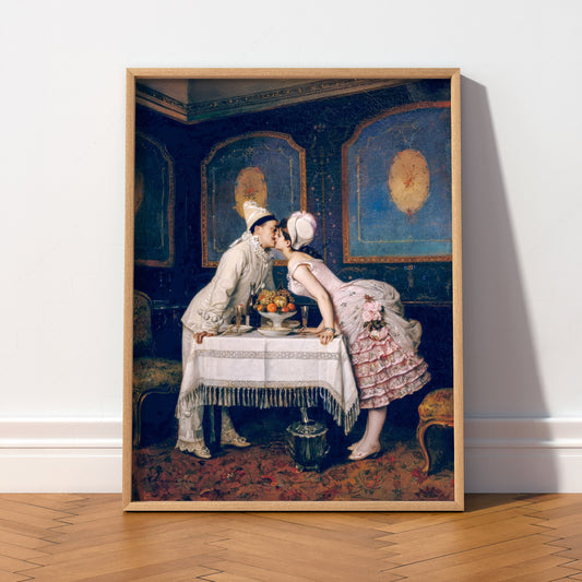Auguste Toulmouche The Kiss – Romantic Victorian Wall Decor — artwork preview 2