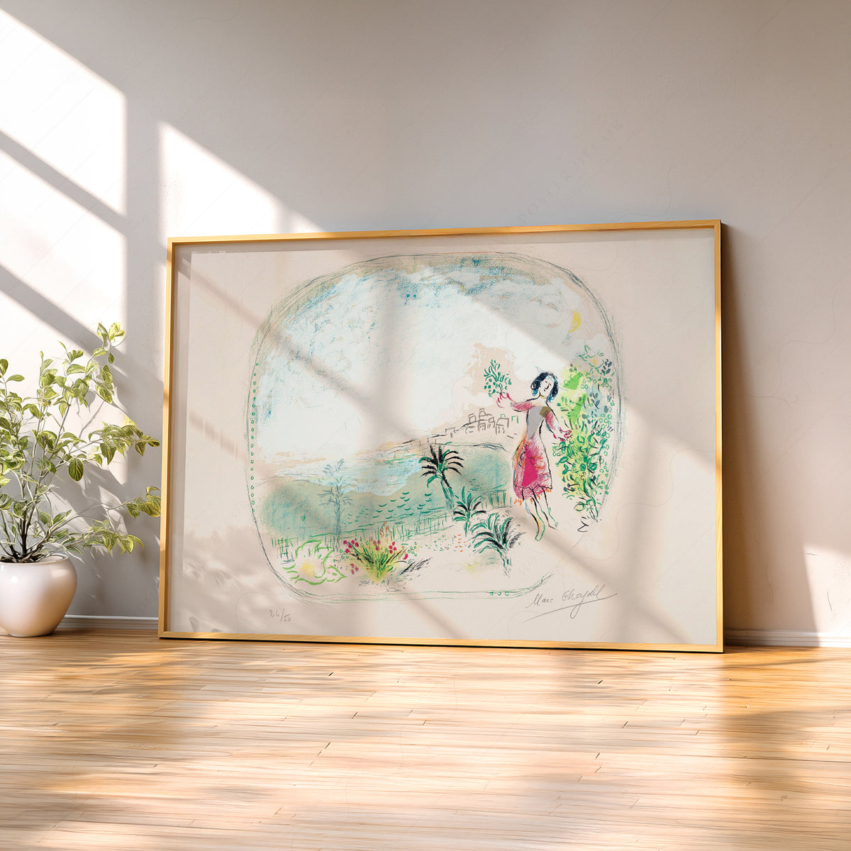 Marc Chagall Bay of Angels Art Print — artwork preview 2