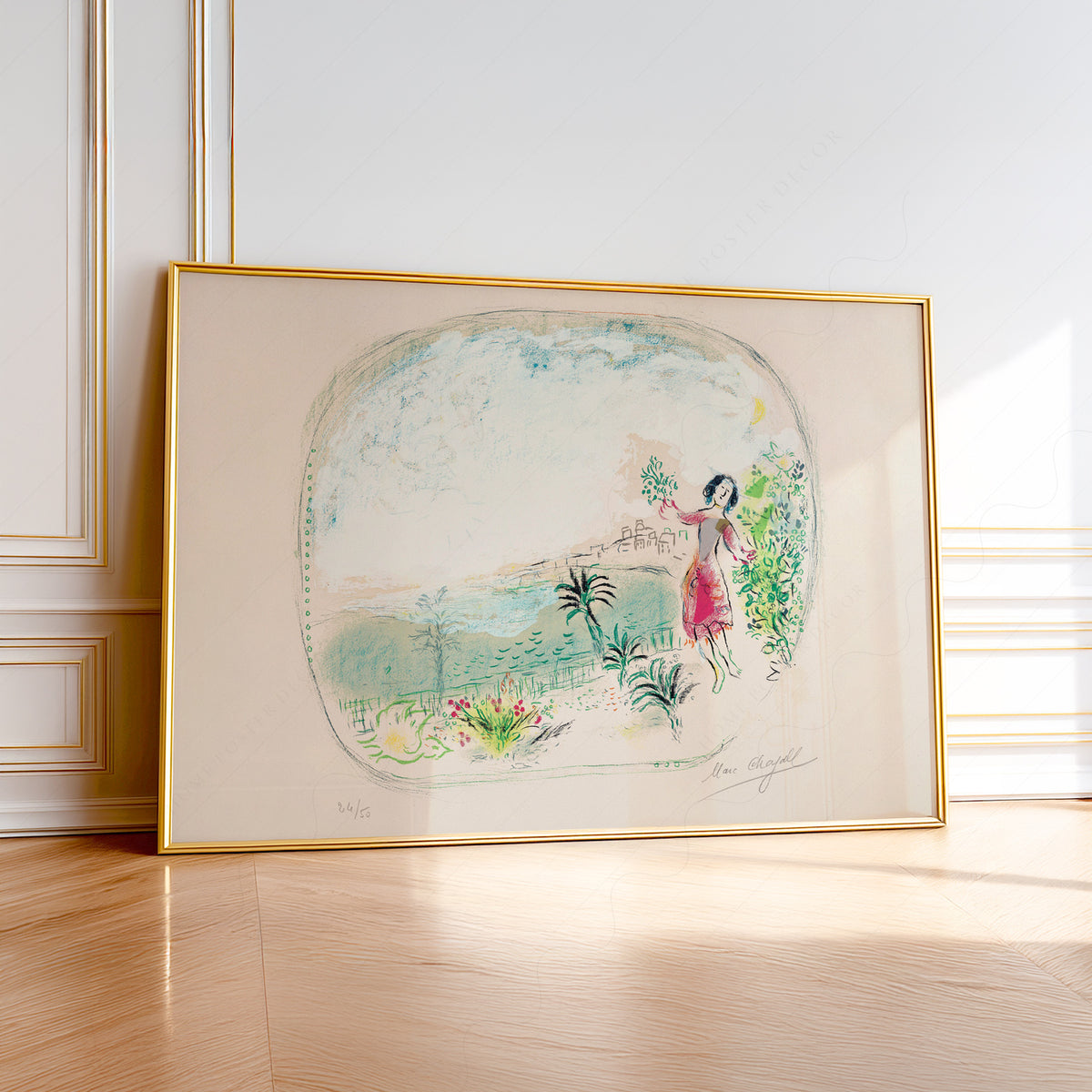 Marc Chagall Bay of Angels Art Print — artwork preview 1