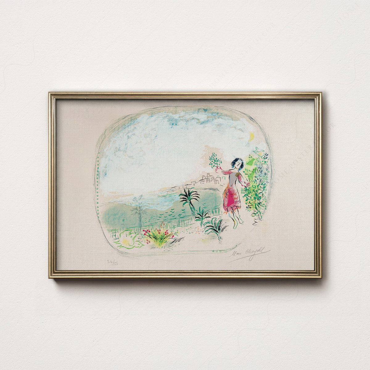 Marc Chagall Bay of Angels Art Print — artwork preview 7