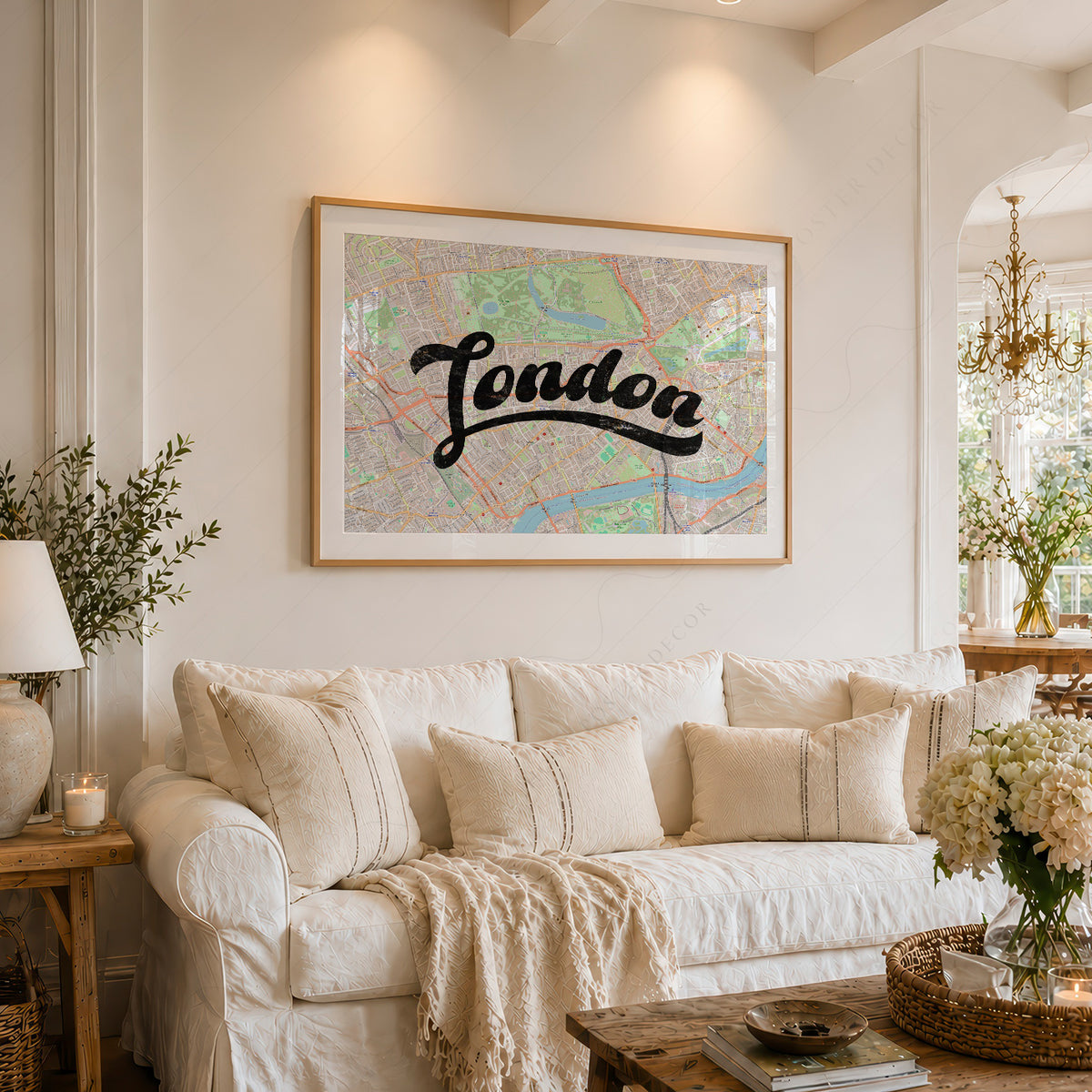 London Script Map Art Print — artwork preview 6