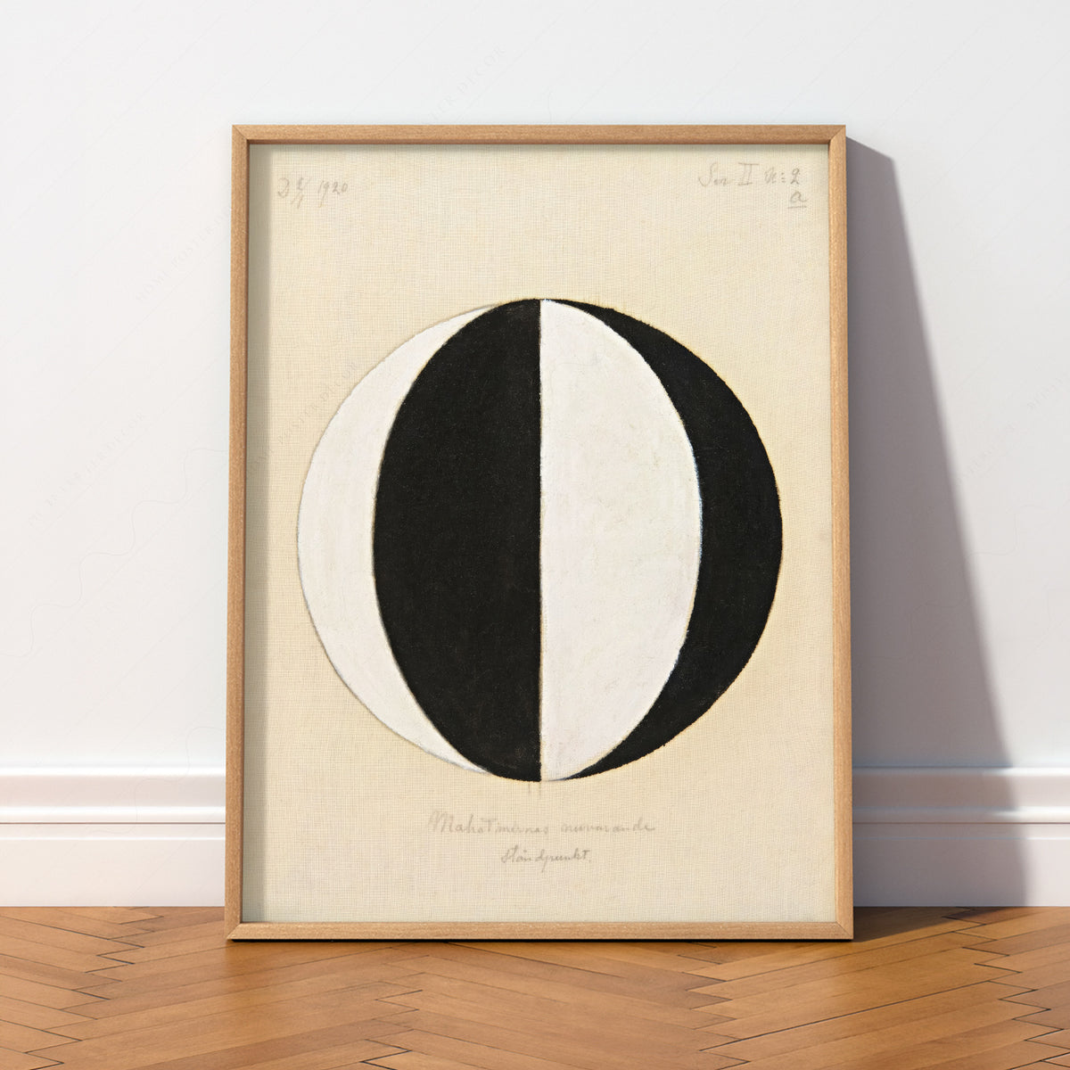 Hilma af Klint Black and White Oval Art Print — artwork preview 2