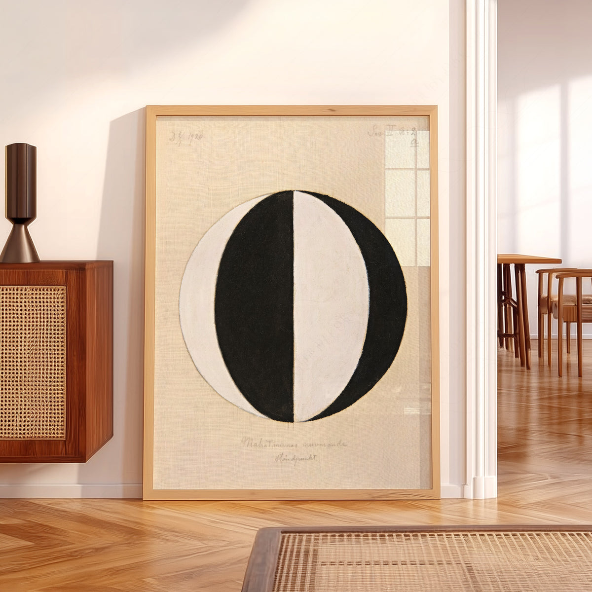 Hilma af Klint Black and White Oval Art Print — artwork preview 5