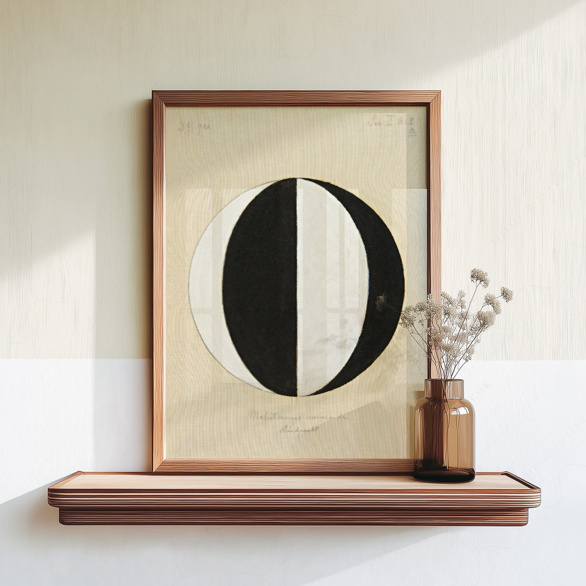 Hilma af Klint Black and White Oval Art Print — artwork preview 18