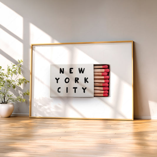 New York City Matchbox Print – Vintage Photography Wall Art Poster — artwork preview 2